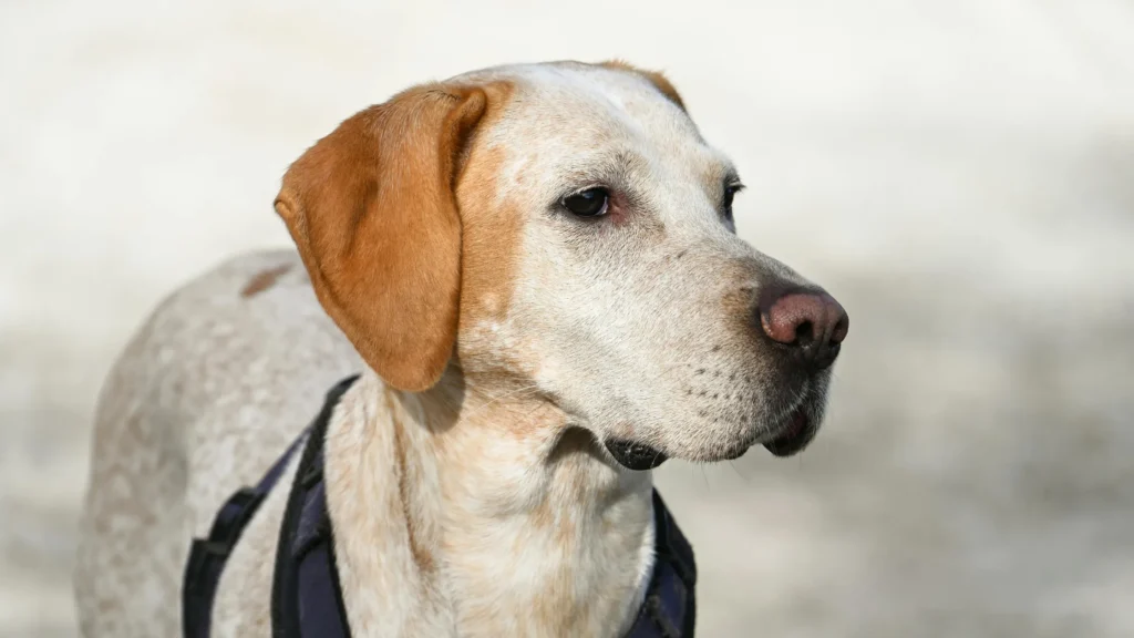 Veterinarian checking dog cough with stethoscope
